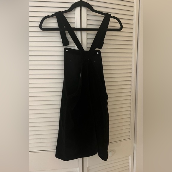 Black Velvet Overall Dress - Size 4 - Picture 3 of 3